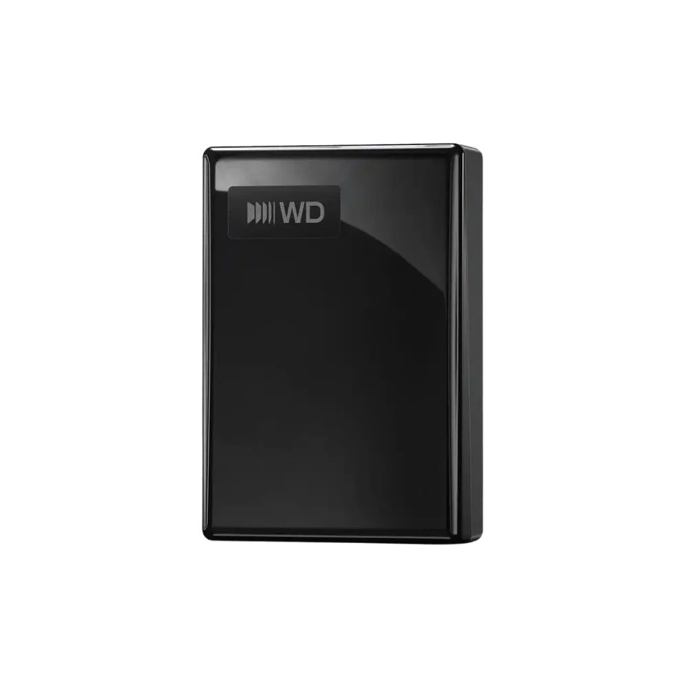כונן קשיח חיצוני צבע שחור Western Digital WDBTBU0060BBK-WESN My Passport 6TB – פריט בודד בצבע שחור מבריק עם לוגו WD על רקע