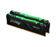 ז. לנייח Kingston Fury Beast RGB 16GB 2x8GB 3200MHz DDR4 CL16 Kit