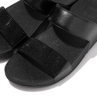 לולו סלייד שחור קריסטל פיטפלופ FITFLOP