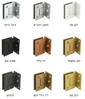 ציר מקלחון בין קיר וזכוכית (3 ברגים)