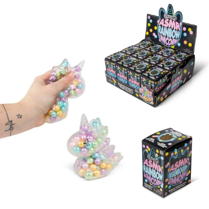סקווישי בצורת חד קרן עם חרוזים להפגת מתחים -Unicorn squishy with beads