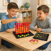 משחק 2 ב 1 ארבע בשורה/איקס עיגול