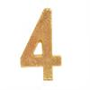 4 - נר גדול מנצנץ מעמד לבן זהב