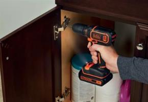מקדחה/מברגה מבית בלאק אנד דקר – Black+Decker BDCDC18 לעבודה יציבה וחלקה.