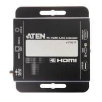 מתג Aten VE1821 HDMI CAT6 Extender – פריט בודד מציג את יחידת המאריך השחורה מלמעלה עם כיתוב