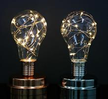 מנורה שולחנית נורת וינטג'  Bulb –  כסף - סוג ב'