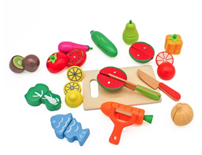 W10B224 -מגש פירות עץ לילדים-צעצועץ-קפיץ קפוץ קפיץ קפוץ | Kfitz Kfotz