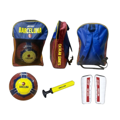 🏟️ ערכת כדורגל לילדים – BARCELONA SPORT PACK