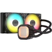 קירור נוזלי למעבד צבע שחור Corsair NAUTILUS 240 RS ARGB – שני מאווררים צבעוניים מוארים ומשאבה שחורה עם בסיס נחושת