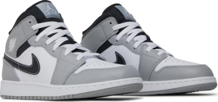 Air Jordan 1 Mid GS Light Smoke Grey