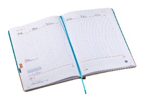 יומן שבועי מהודר שחור חרמון עם עט
