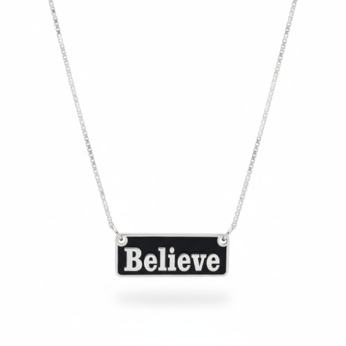 שרשרת Believe מלבנית