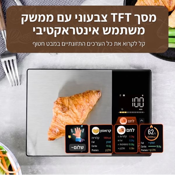 משקל-דיגיטלי-חכם-אפליקציה-גירעון-קלורי