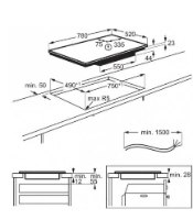 כיריים אינדוקציה 80 ס"מ Electrolux אלקטרולוקס דגם EIV84550