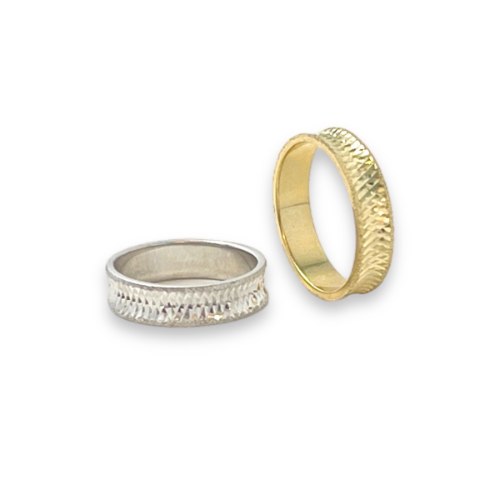 טבעת נישואין מעוצבת  - דגם M9014