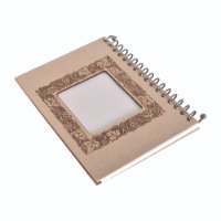 ספר אורחים A5 ספירלה MDF 50 דפי שמנת 110 גרם N
