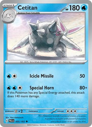 קלף בודד single פוקימון - cetitan - Paldea Evolved - 055/193