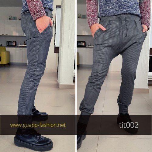 Lightweight Extreme Drop Crotch Joggers | tit002 | men's pants | menswear | Loose tailored cut