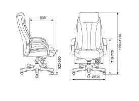 כיסא משרדי - BUROCRAT T-9922 - שחור/עץ