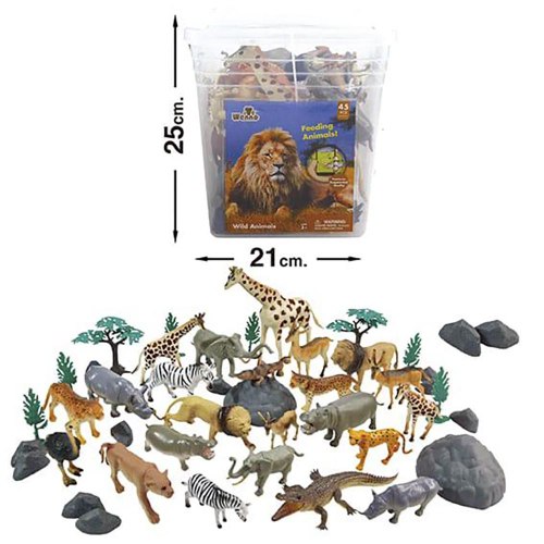 טלבר פופ - חיות ג'ונגל במארז קופסה גדולה 45 יחידות