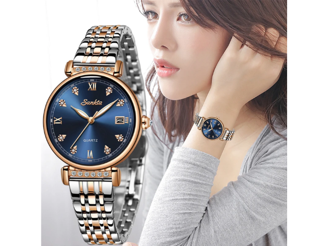 Montre Femme SUNKTA חדש נשים שעון יוקרה למעלה מותג Creative עיצוב היד של פלדת שעונים נשי שעון Relogi