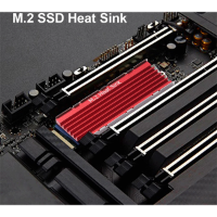 גוף קירור מאלומיניום צבע שחור SSD 2280 M.2 NVMe HeatSink