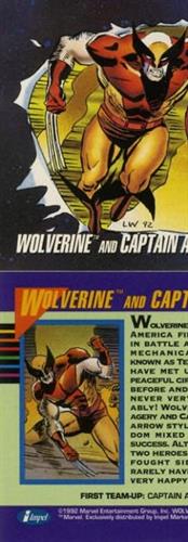 קלף בודד מארוול marvel - wolverine - man & captain america - Universe Series 3 - 75