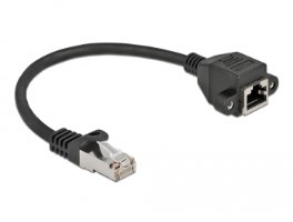 כבל מאריך Delock Network Extension Cable S/FTP RJ45 to RJ45 Cat.6A 0.5 m