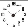 דגם 5 - שחור - שעון קיר ענק בהדבקה