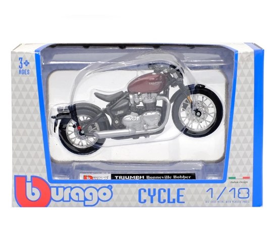 דגם אופנוע בוראגו Bburago Triumph Bonneville Bobber 1:18