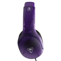 אוזניות גיימינג חוטיות צבע סגול Turtle Beach Airlite Fit for Nintendo Switch – מבט קרוב על אוזנייה סגולה עם לוגו Turtle