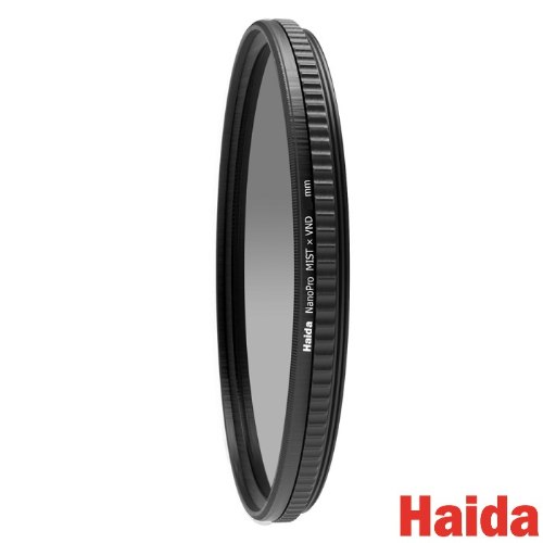 82mm Haida NanoPro Mist Black 1/8 Variable ND Filter פילטר עם אפקט כפול ND משתנה ו Mist מרכך