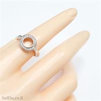 טבעת מכסף משובצת אבני זרקון  RG6146 | תכשיטי כסף | טבעות כסף