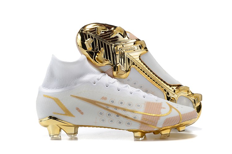 נעלי כדורגל Nike Mercurial Superfly 8 Elite FG לבן זהב