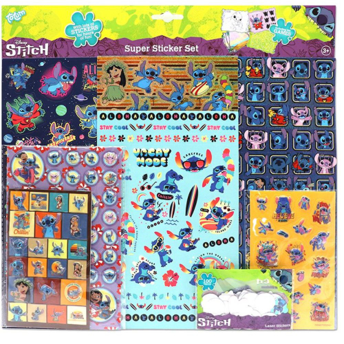 לילו וסטיץ - סט מדבקות ענק - STITCH
