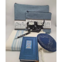 סט תפילין וטלית אשכנזי מהודר דגם ירושלים שלנו
