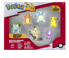 Pokemon -Jazwares Battle ready Figure Multi-Pack פסלוני פוקימון 6 דמויות