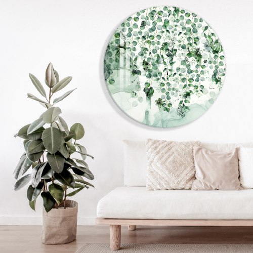 תמונת זכוכית - עץ ירוק