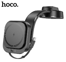 מעמד רכב מגנטי Hoco HW24 עם טעינה אלחוטית וכבל נשלף