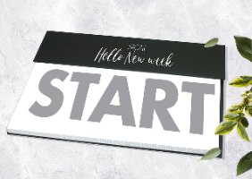 לוח תכנון שבועי אישי עם שם להתחלות חדשות – “START”