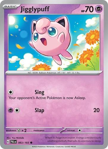 קלף בודד single פוקימון - jigglypuff - Paldea Evolved - 083/193