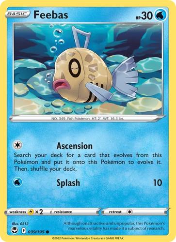 קלף בודד single פוקימון - feebas - Silver Tempest - 039/195