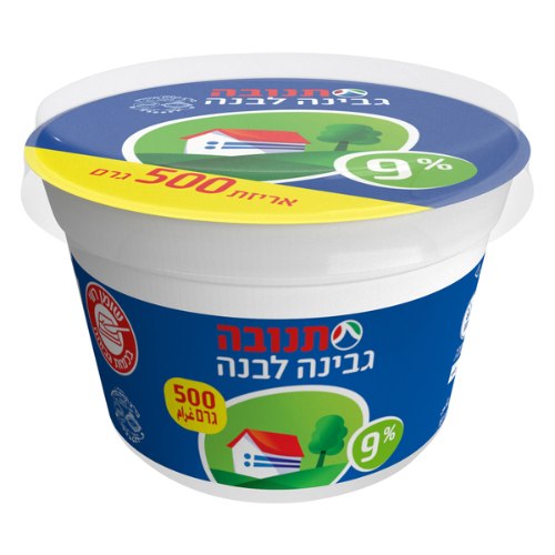 גבינה לבנה 9% תנובה 500 גרם