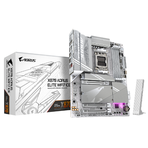 לוח אם Gigabyte X870 AORUS ELITE X3D ICE AMD AM5 WIFI7 ATX