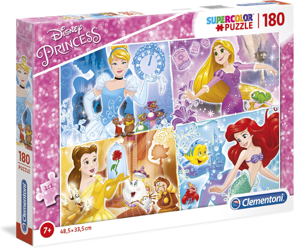 קלמנטוני -  פאזל 180 חלקים נסיכות דיסני - Clementoni  Puzzle Super Color Princesses