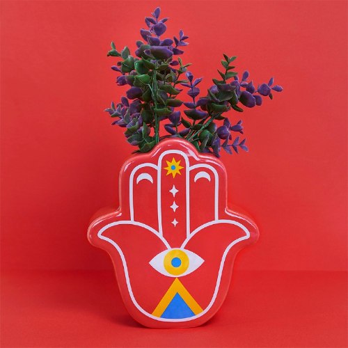 אגרטל חמסה צבעוני Lucky Hand – אדום - מארז לא מושלם