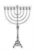 ריקוע - חנוכיה מכסף טהור דגם מוצארט ריקוע/חלק