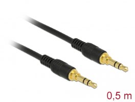 כבל אודיו Delock Stereo Jack Cable 3.5 mm 3 pin 0.5 m black