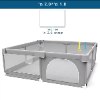 אפור בהיר - 1.8x2.0 מטר - לול מתחם פעילות בטיחותי לתינוקות במגוון גדלים IMBABY