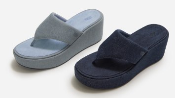 כפכף פלטפורמה וודג' כחול נייבי פיטפלופ FITFLOP